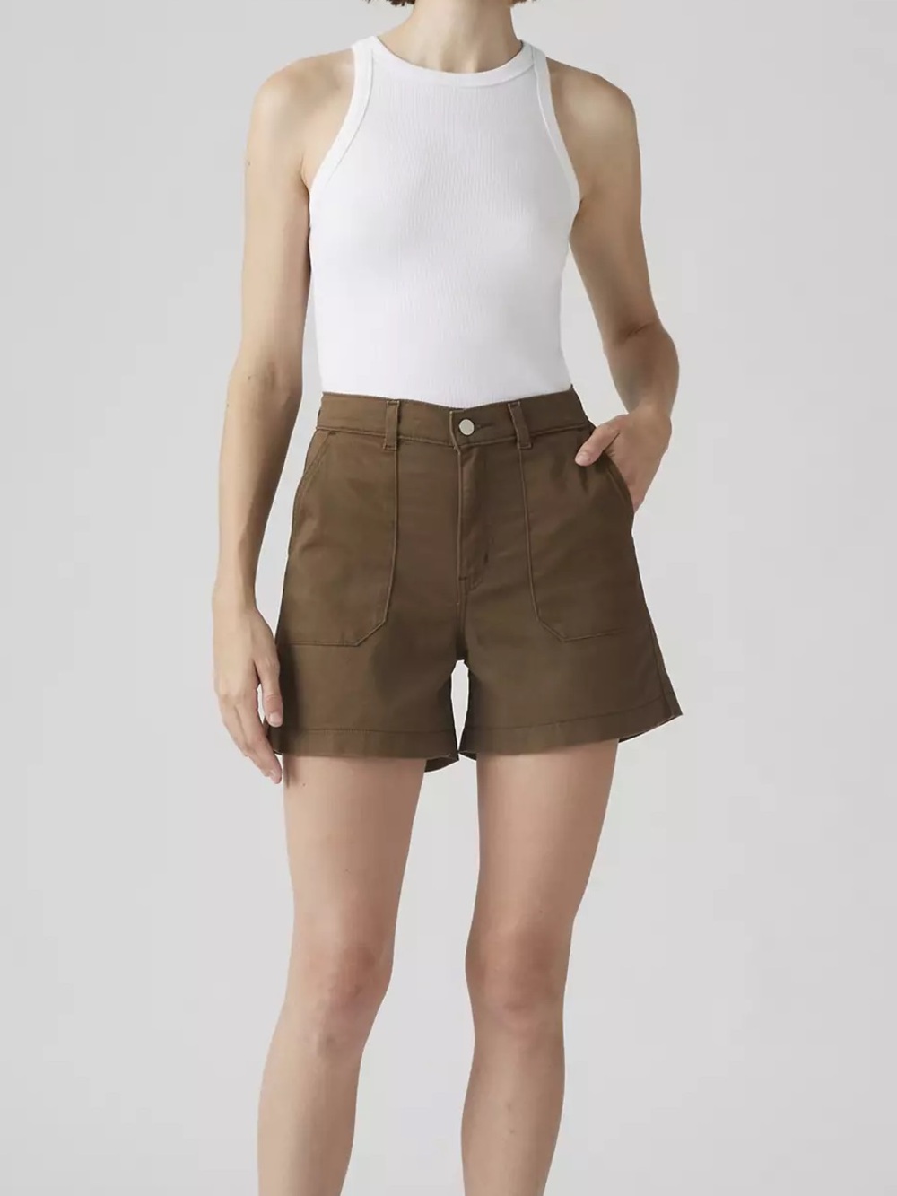 Levi's Women Utility Shorts Brown